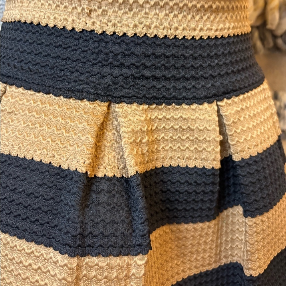 Neslay Designer Stylish Black and Tan Striped Skirt - Picture 14 of 16